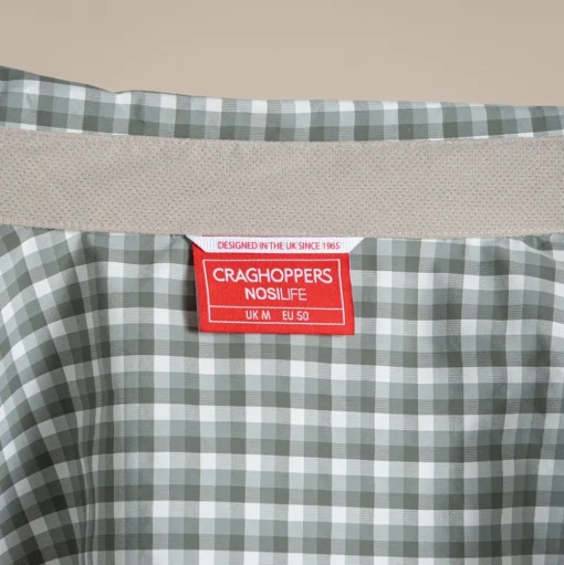 NosiLife Nuoro Check Hemd mit langem Ärmel für Herren | Lichen Green / Ecru Check