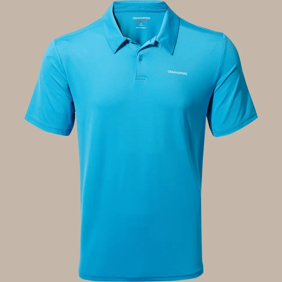 NosiLife Pro Polohemd mit kurzem Ärmel für Herren | Mediterranean Blue