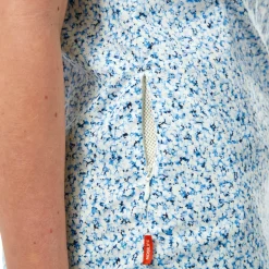 NosiLife Tayma Kurzärmelige Bluse | Mediterranean Blue Print