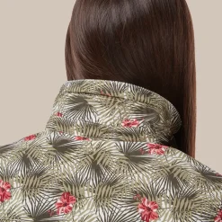 NosiLife Vanna Bluse mit kurzem Ärmel | Soft Moss Print