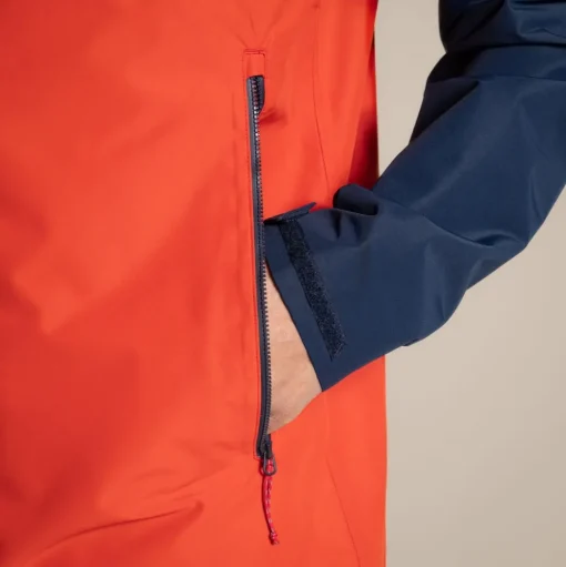 Osuna wasserdichte Jacke für Herren | Blue Navy / Pimento Red