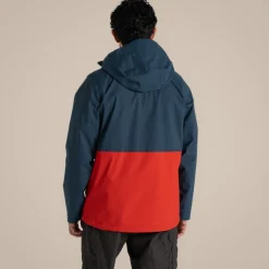 Pandion wasserdichte Jacke für Herren | Blue Stone / Pimento Red