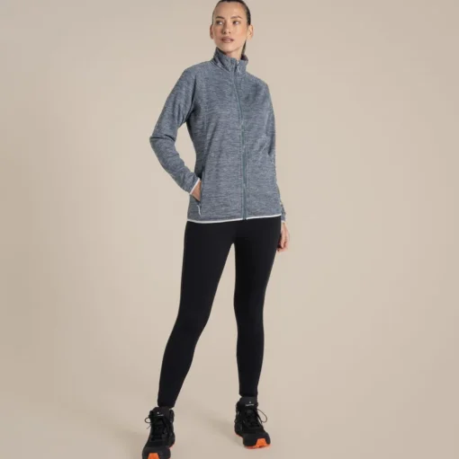 Tarvos Fleece mit durchgehendem Reißverschluss für Damen | Storm Grey Marl
