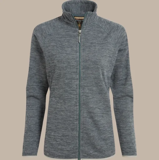 Tarvos Fleece mit durchgehendem Reißverschluss für Damen | Storm Grey Marl