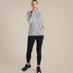 Tarvos Fleece mit durchgehendem Reißverschluss für Damen | Lunar Grey Marl