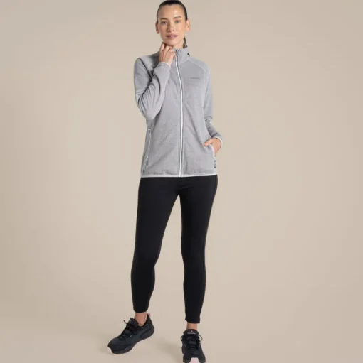 Tarvos Fleece mit durchgehendem Reißverschluss für Damen | Lunar Grey Marl