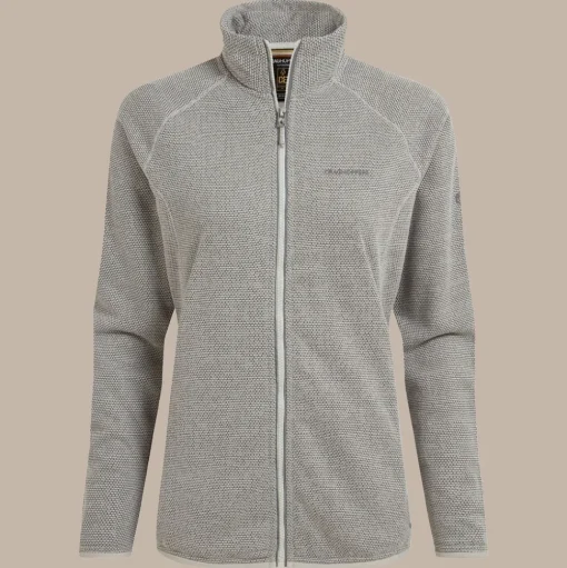 Tarvos Fleece mit durchgehendem Reißverschluss für Damen | Lunar Grey Marl