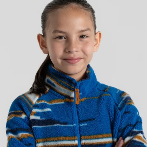 Tivoli Half Zip für Kinder | Titan Blue Print