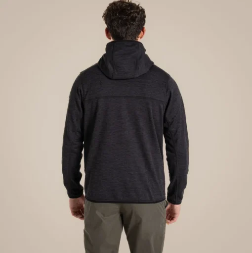 Travos Fleece mit durchgehendem Reißverschluss für Herren | Black Pepper Marl