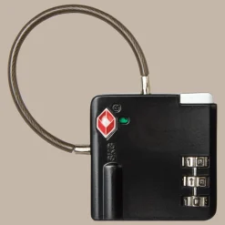 TSA-Vorhängeschloss-Kombination/Kabel | Black