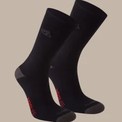 Unisex-Insektenschutz-Socken im Doppelpack | Black / Dark Lead