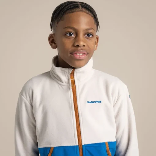 Valo Jacke für Kinder | Ecru / Titan Blue