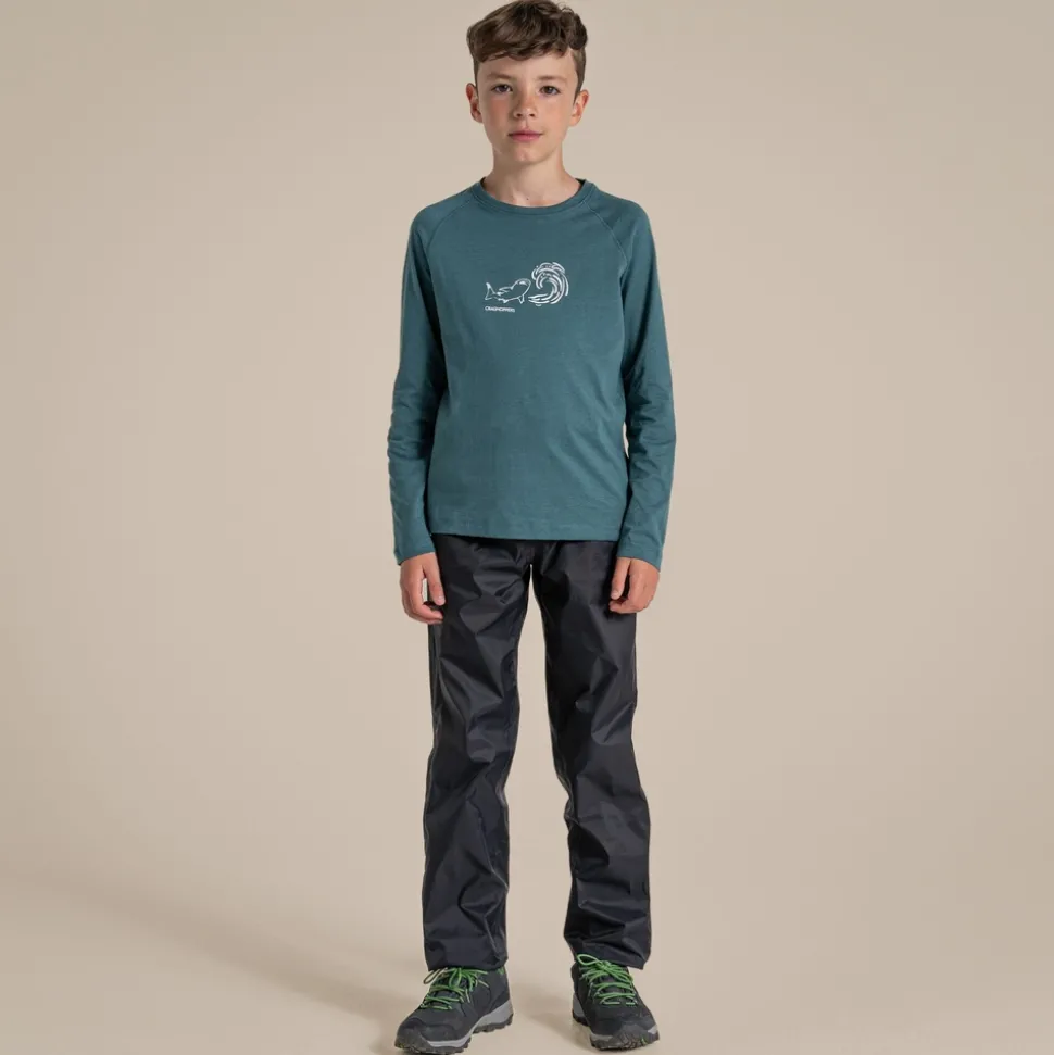 Wasserdichte Unisex-Überhose Triton für Kinder | Black