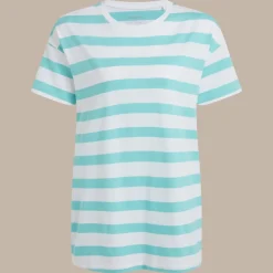 Yago Oberteil mit kurzem Ärmel für Damen | Aqua Sky Stripe